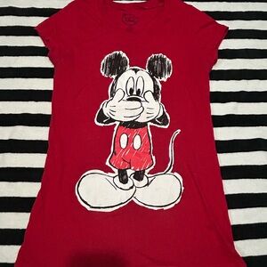 Disney Red Tee with Iconic Character Design
